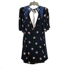 NWT Free People Mockingbird Embroidered Mesh Dress